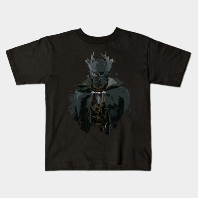 Hunter Splatter - Bloodborne Kids T-Shirt by 666hughes